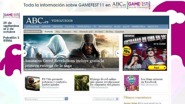 ABC.es, medio oficial del Gamefest, lanza un canal de videojuegos