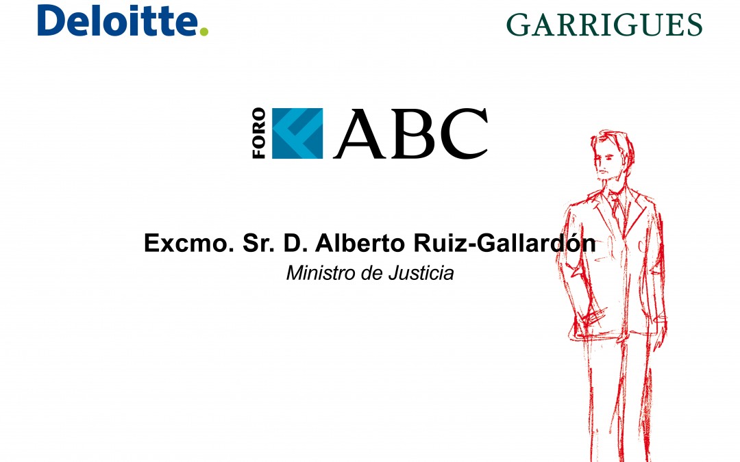 Alberto Ruiz- Gallardón, invitado de honor al Foro ABC- Deloitte celebrado ayer en la Biblioteca de ABC