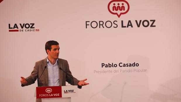 Pablo Casado reivindicar un cambio en Andalucía en el foro de La Voz de Cádiz